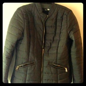 Charlotte russePuffer jacket size sm olive green